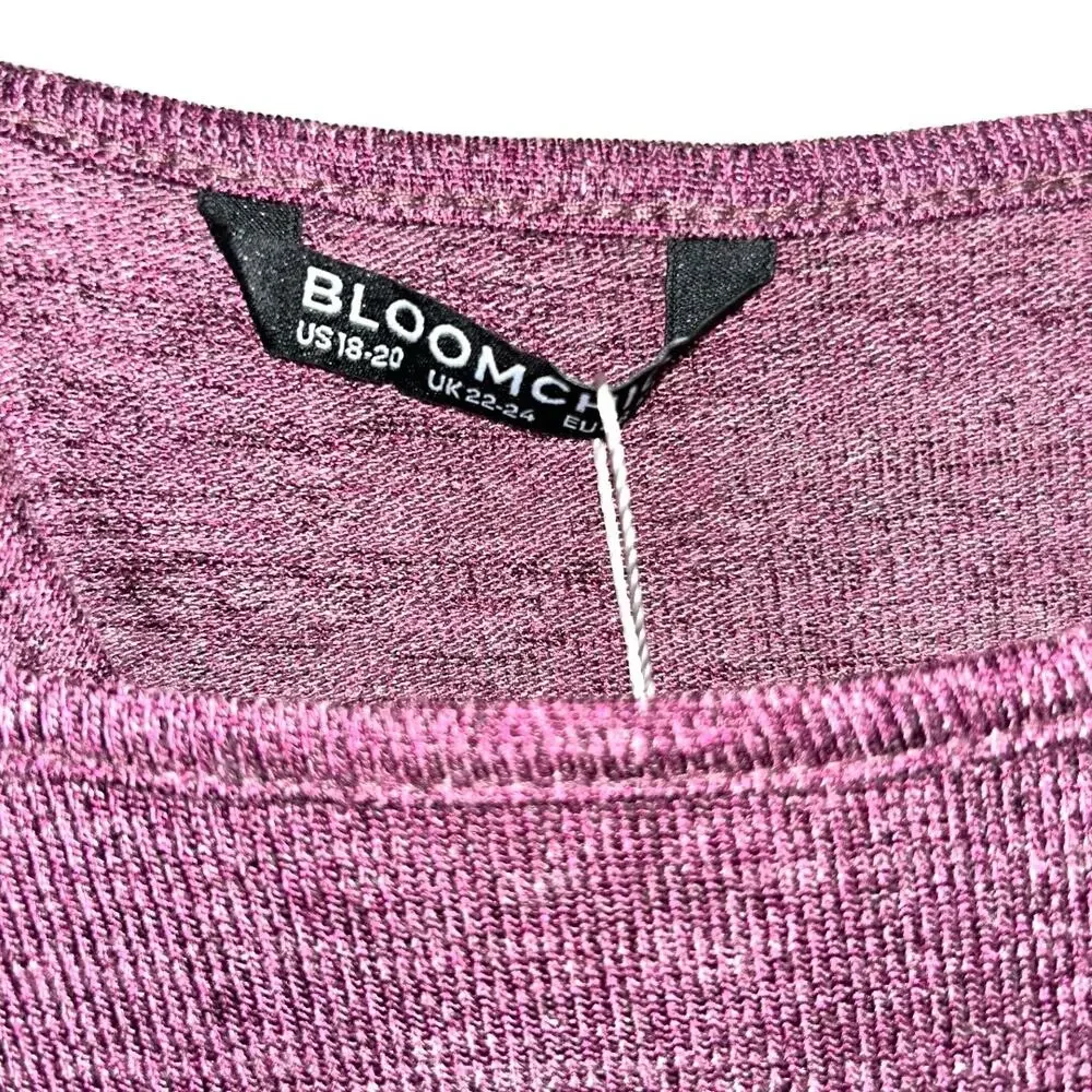 BLOOMCHIC Purple Soft Lightweight Long Sleeve Top Size 18/20 - Picture 3 of 4